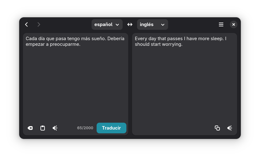 Ventana de la aplicación
